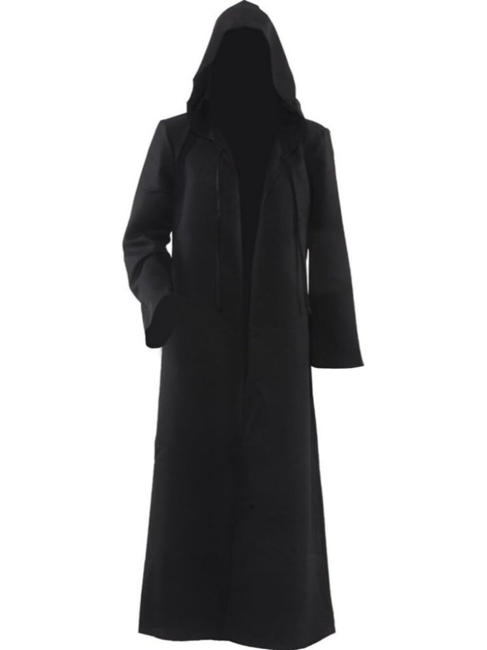 Men's Black Classic Tunic Hooded Uniform Robe Cosplay Cloak Costume Halloween